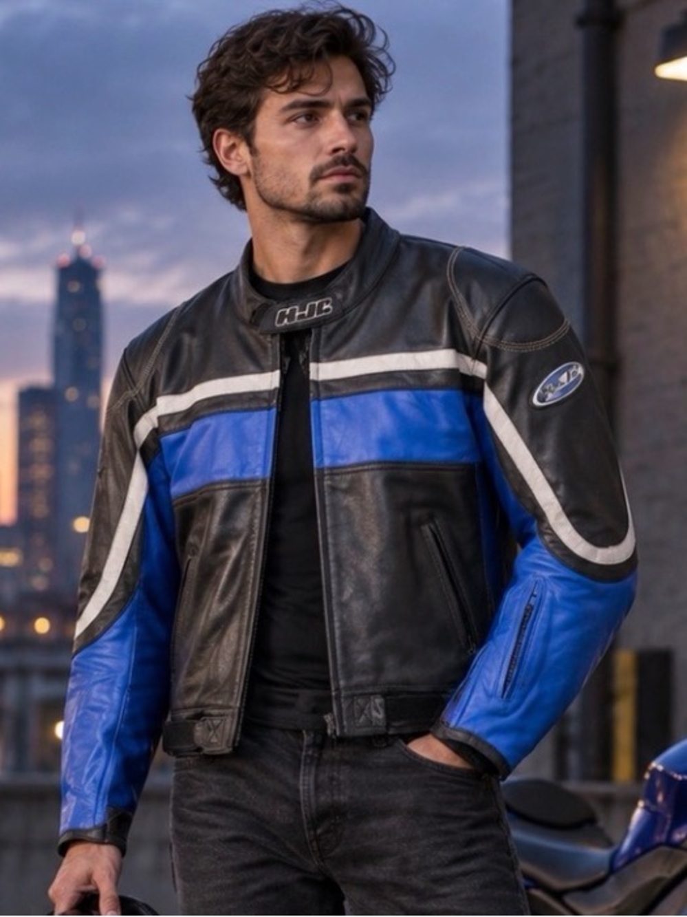 HJC Leather Motorcycle Jacket